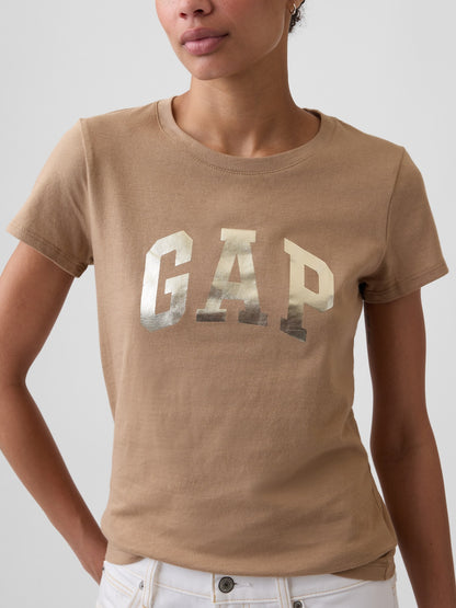 Açık Kahverengi Gap Logo T-shirt
