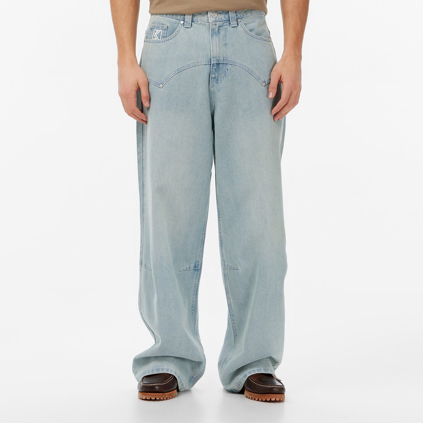 Karl Kani Og Washed Western Relaxed Baggy Erkek Mavi Pantolon