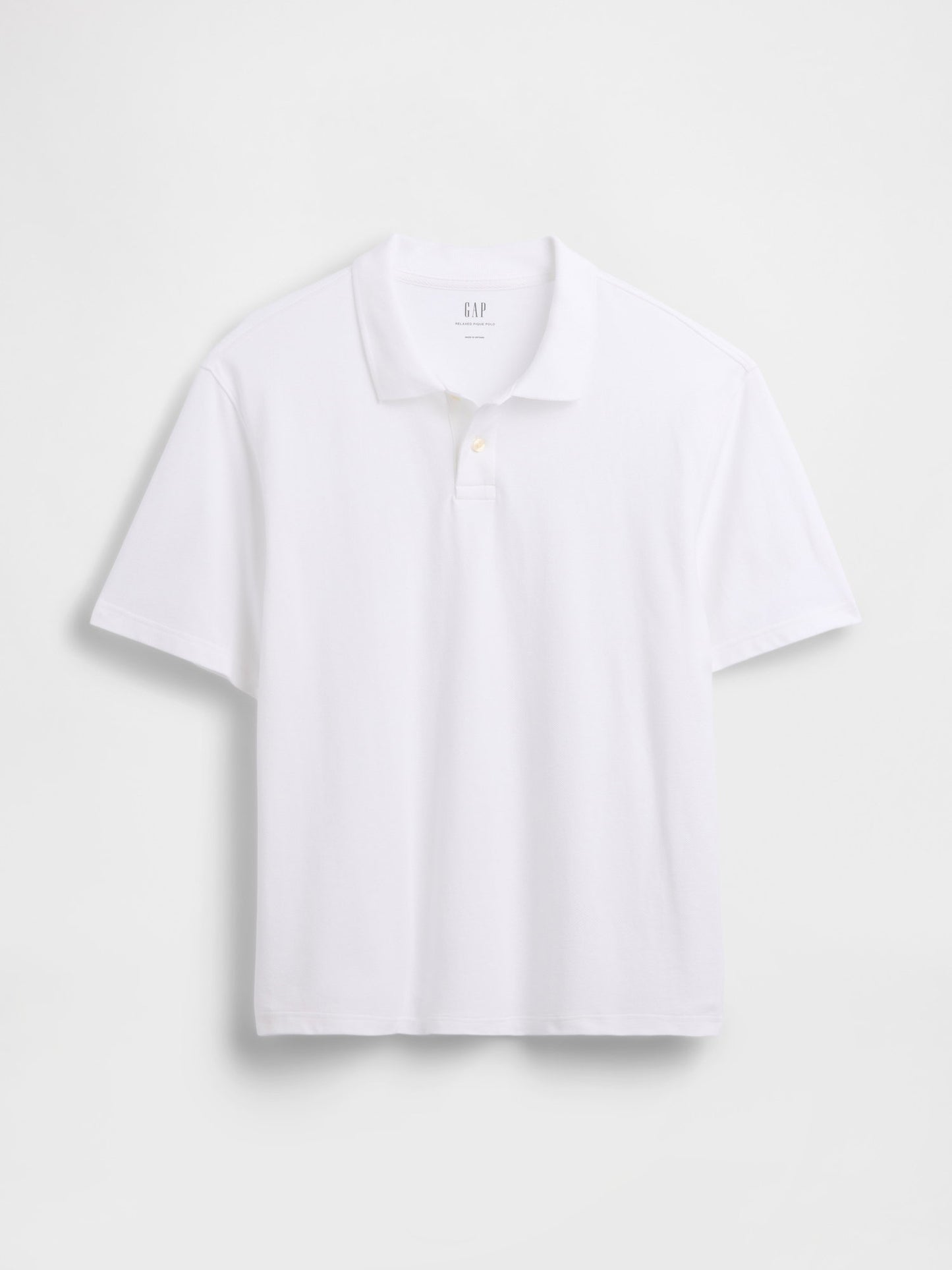 Beyaz Relaxed Pique Polo T-shirt