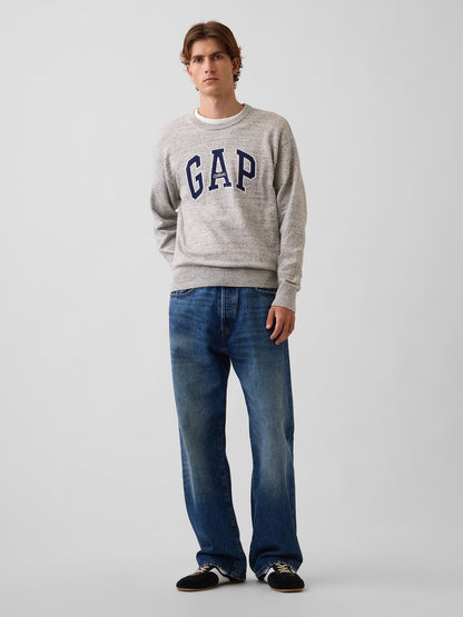 Gri Relaxed Gap Logo Intarsia Kazak
