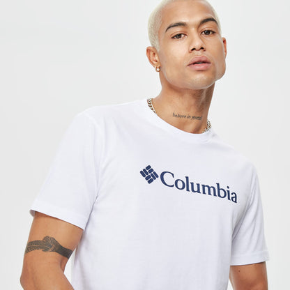 Columbia Csc Basic Logo Brushed Erkek Beyaz T-shirt