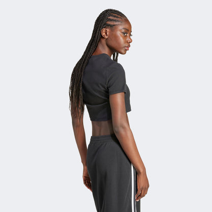 Adidas Originals Kadın Siyah Crop T-shirt