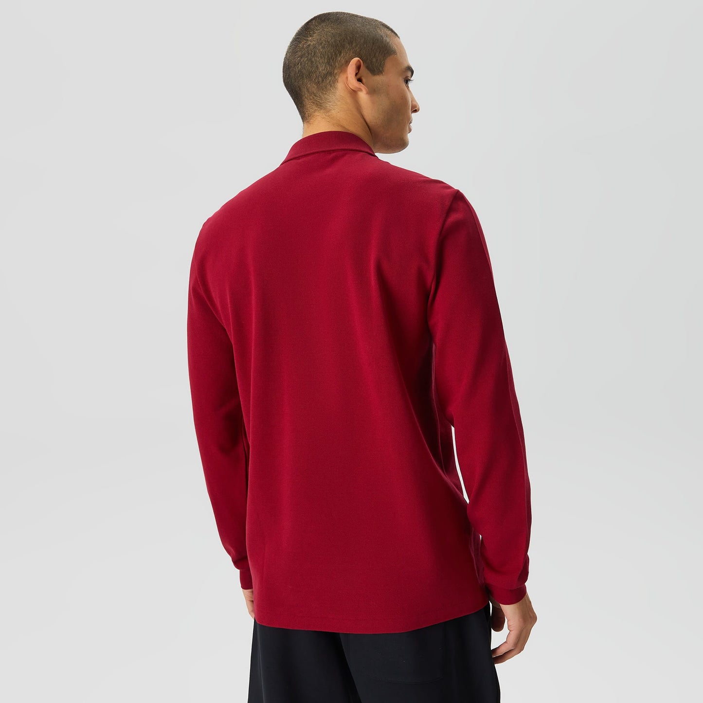Lacoste Erkek Classic Fit Uzun Kollu Bordo Polo