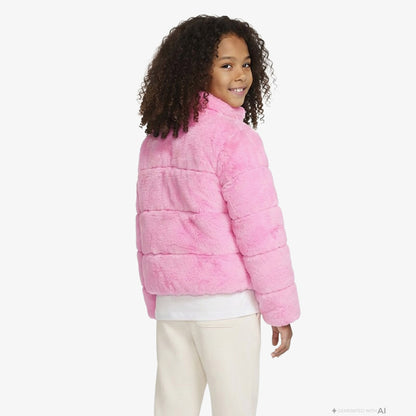 Nike Quilted Faux Çocuk Pembe Ceket