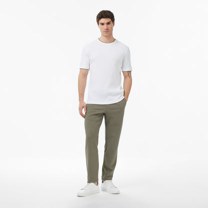 Nautica Erkek Beyaz Regular Fit Çizgili T-shirt