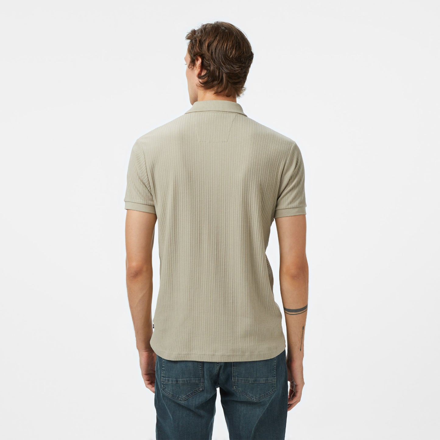 Nautica Erkek Bej Classic Fit Polo Yaka T-shirt