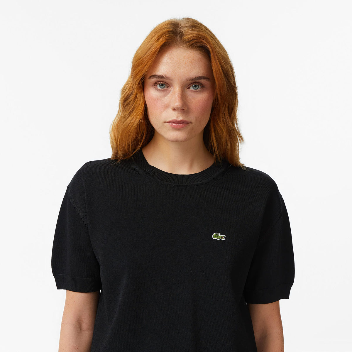 Lacoste Relaxed Fit Kadın Siyah Süveter