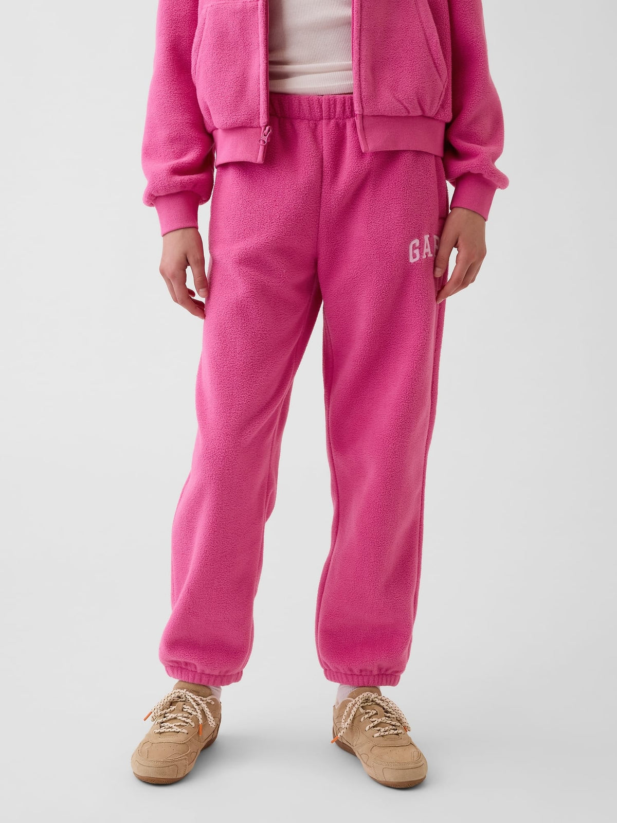 Pembe Relaxed Logo Jogger Eşofman Altı