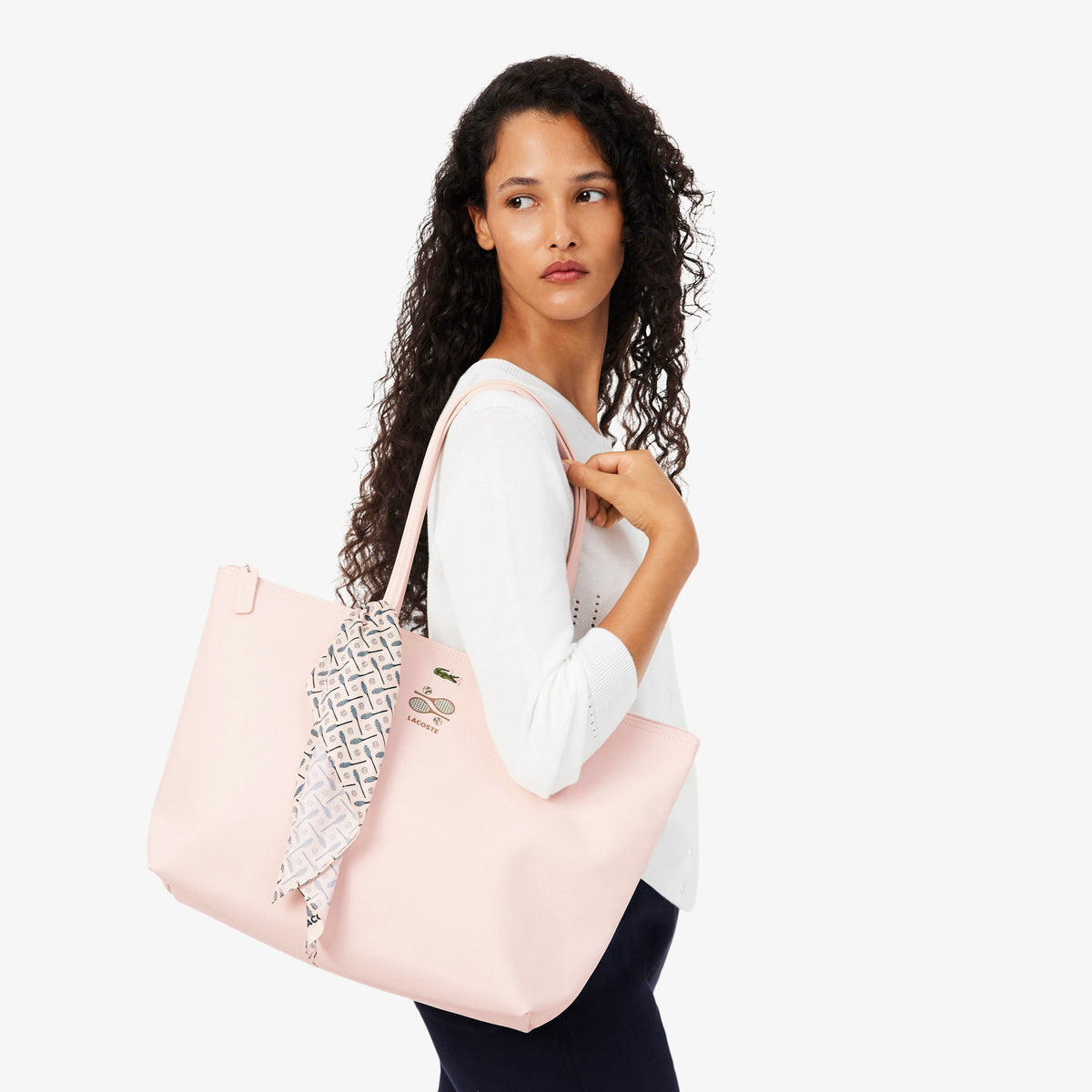 Lacoste Large L.12.12 Kadın Pembe Omuz Çantası