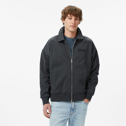 Calvin Klein Waffle-lined Premium Erkek Gri Sweatshirt