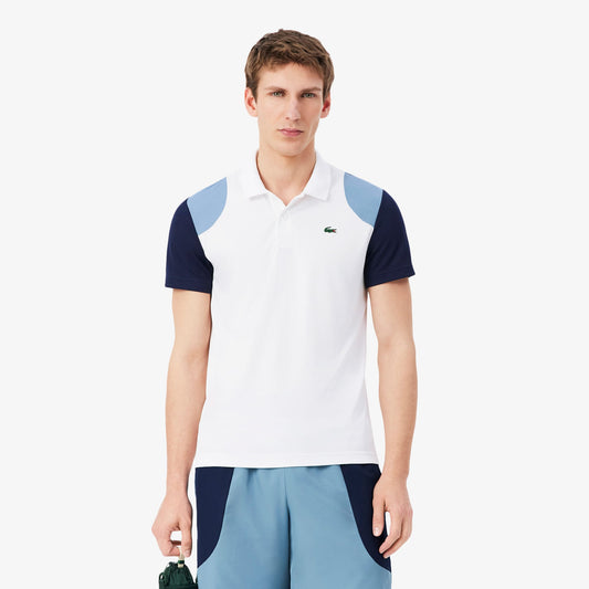 Lacoste Sport Erkek Regular Fit Renk Bloklu Beyaz Polo