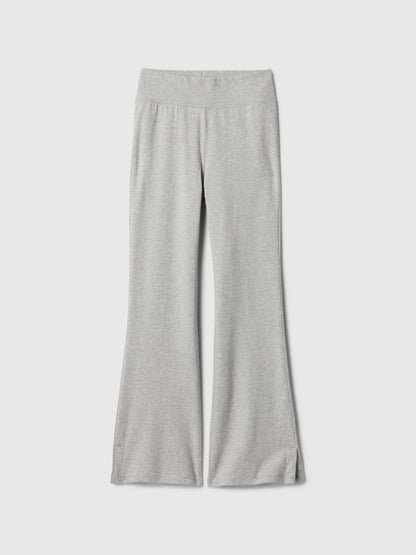 Gri Streç Jersey Legging Flare Tayt