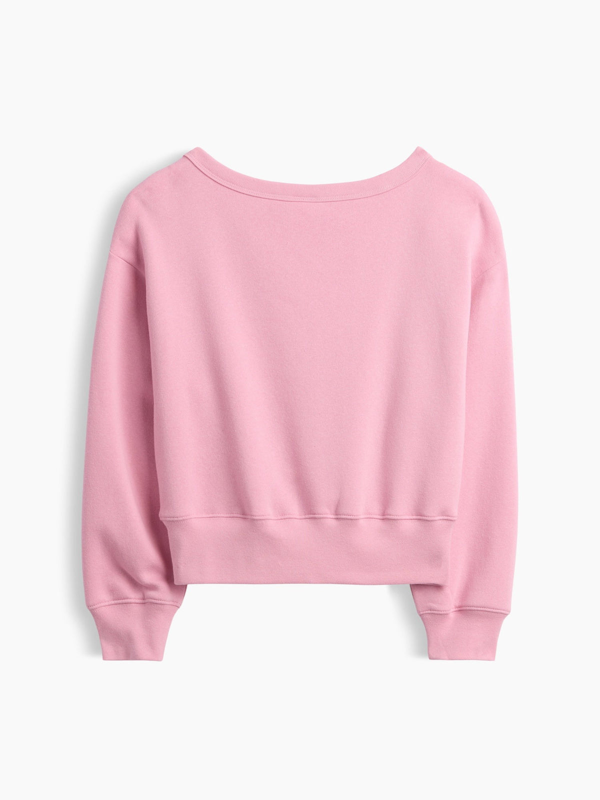 Pembe Relaxed Bisiklet Yaka Grafik Baskılı Sweatshirt