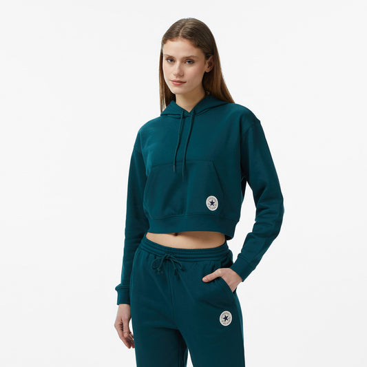 Converse Classic Kadın Yeşil Crop Sweatshirt