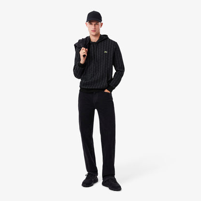 Lacoste Monogram Erkek Siyah Hoodie