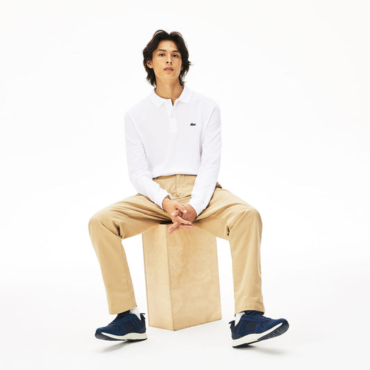 Lacoste Erkek Slim Fit Uzun Kollu Beyaz Polo