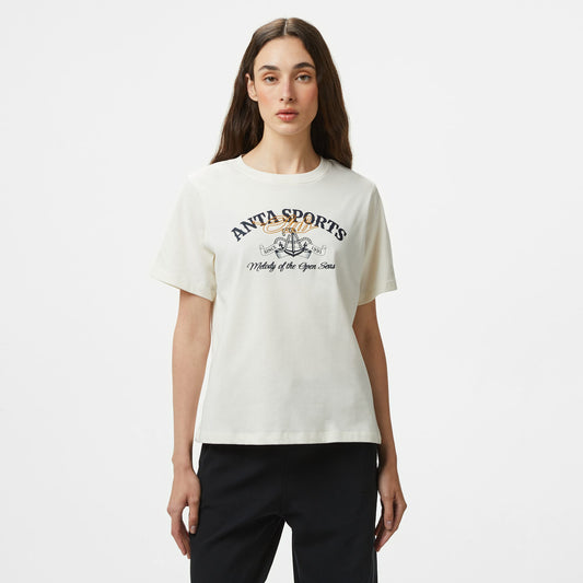 Anta Sports Club Kadın Beyaz T-shirt