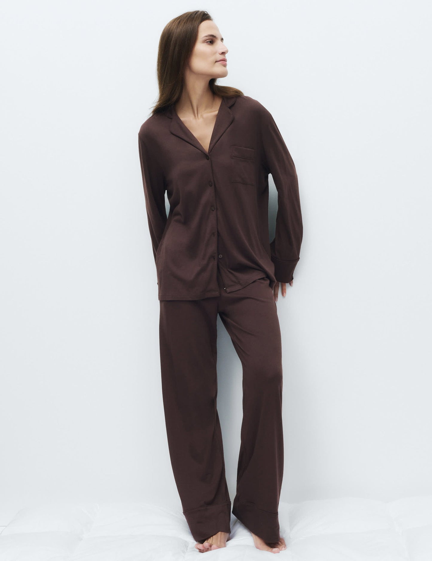 Pamuklu Modal Karışımlı Pijama Takımı