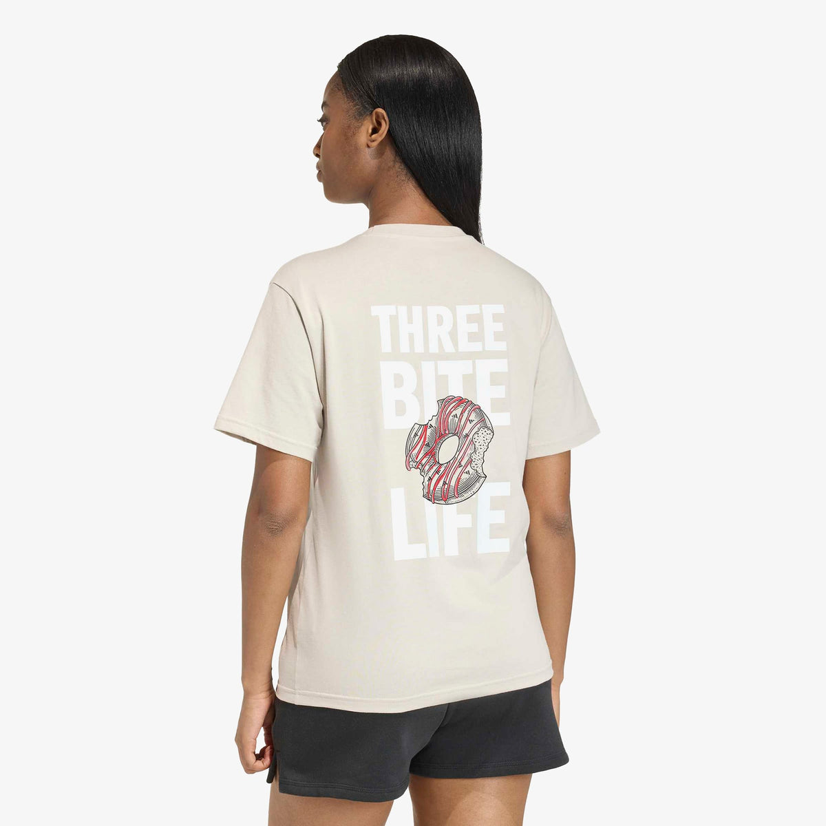 Adidas Food Graphic Kadın Bej T-shirt