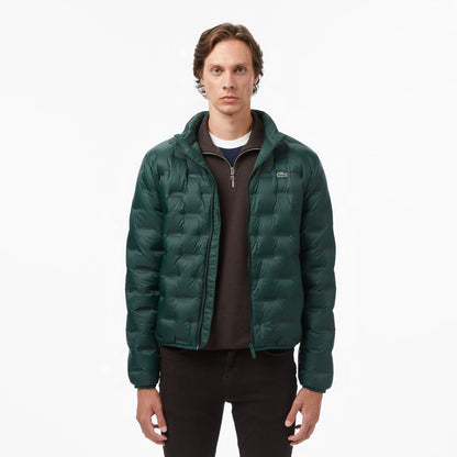 Lacoste Kapüşonlu Kapitone Erkek Yeşil Mont