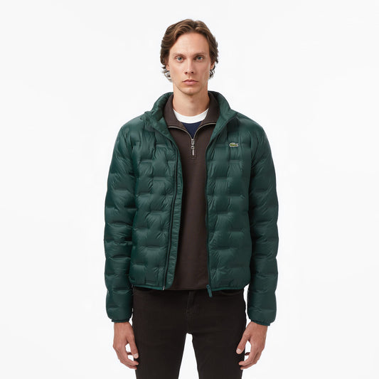 Lacoste Kapüşonlu Kapitone Erkek Yeşil Mont