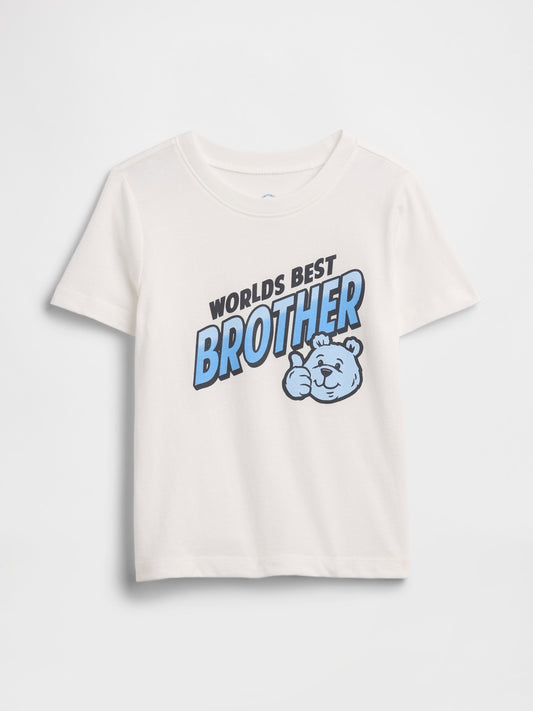 Beyaz Grafik Baskılı T-shirt