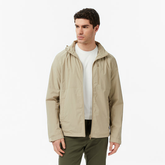 Nautica Erkek Bej Regular Fit Ik Yaka Gizli Kapüşonlu Su Itici Mont