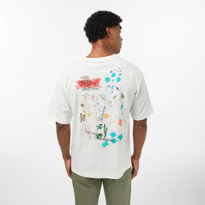 Converse Regular Fit Erkek Krem T-shirt