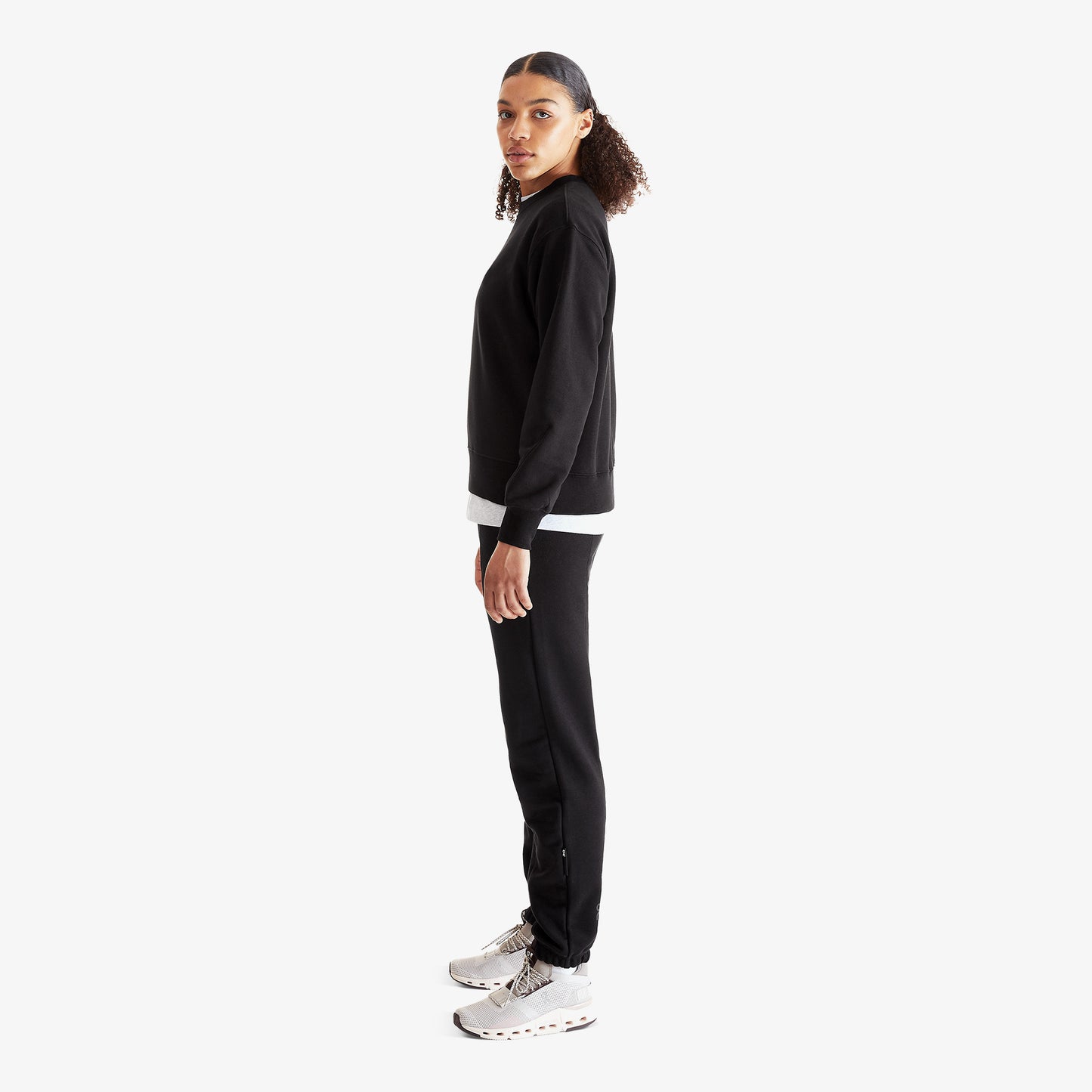 On Club Crew Kadın Siyah Sweatshirt