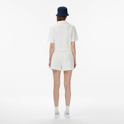 Lacoste Relaxed Fit Kadın Beyaz Şort