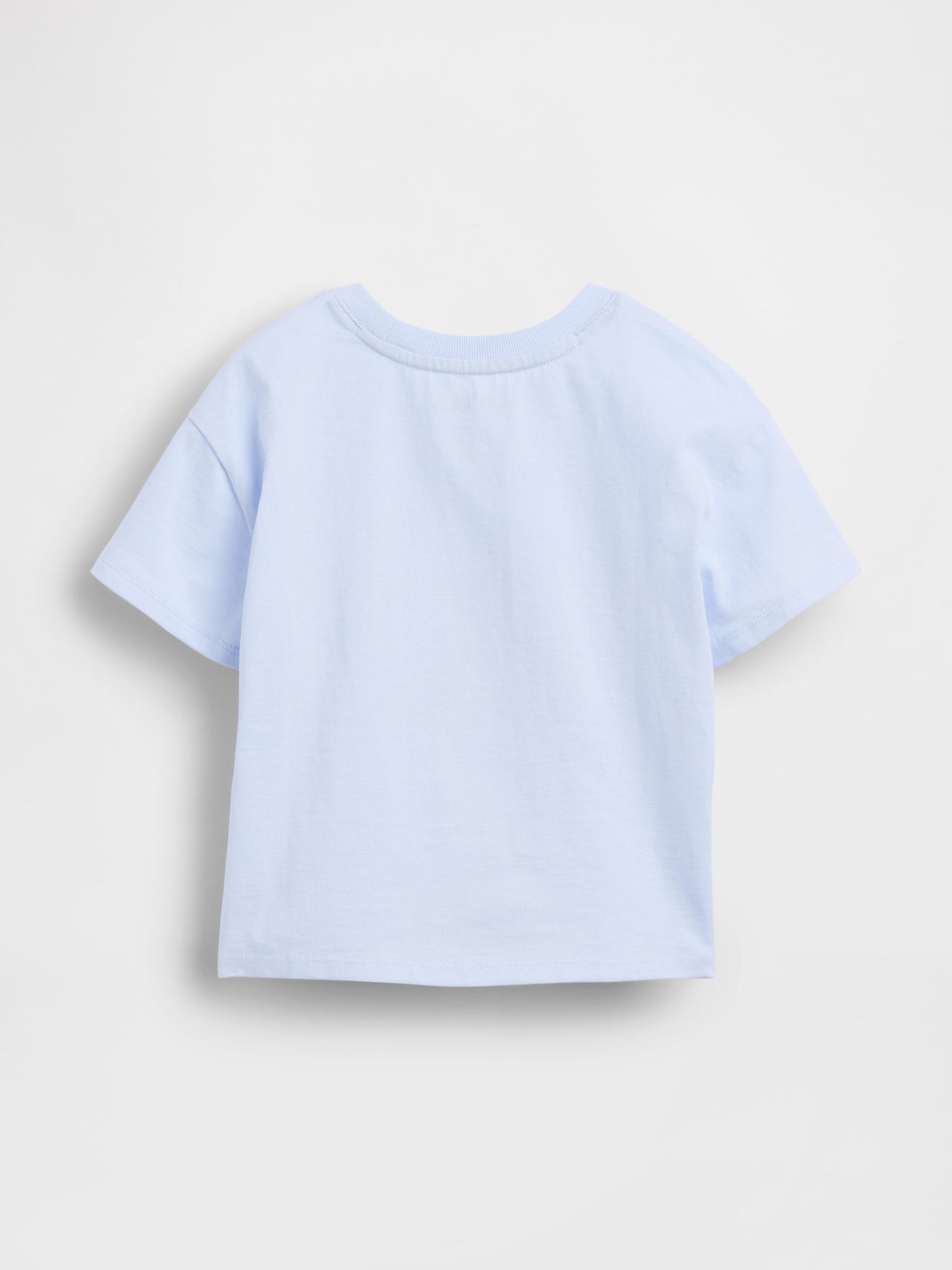Açık Mavi Grafik Baskılı T-shirt