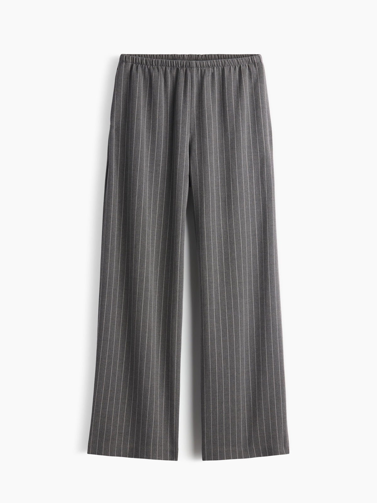 Gri Brushed Twill Easy Wide-leg Pantolon