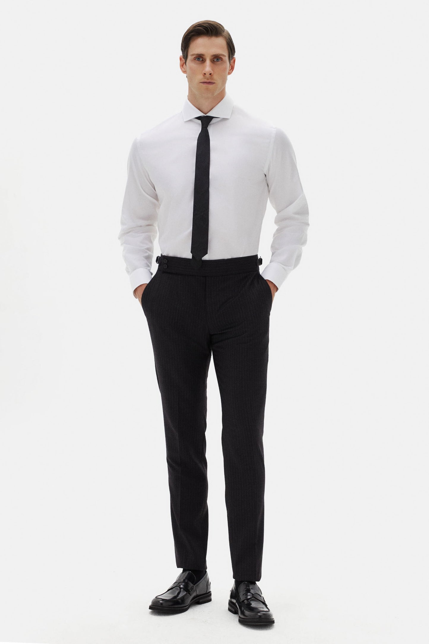 Damat Slim Fit Beyaz Desenli Gömlek