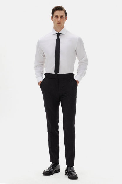 Damat Slim Fit Beyaz Desenli Gömlek