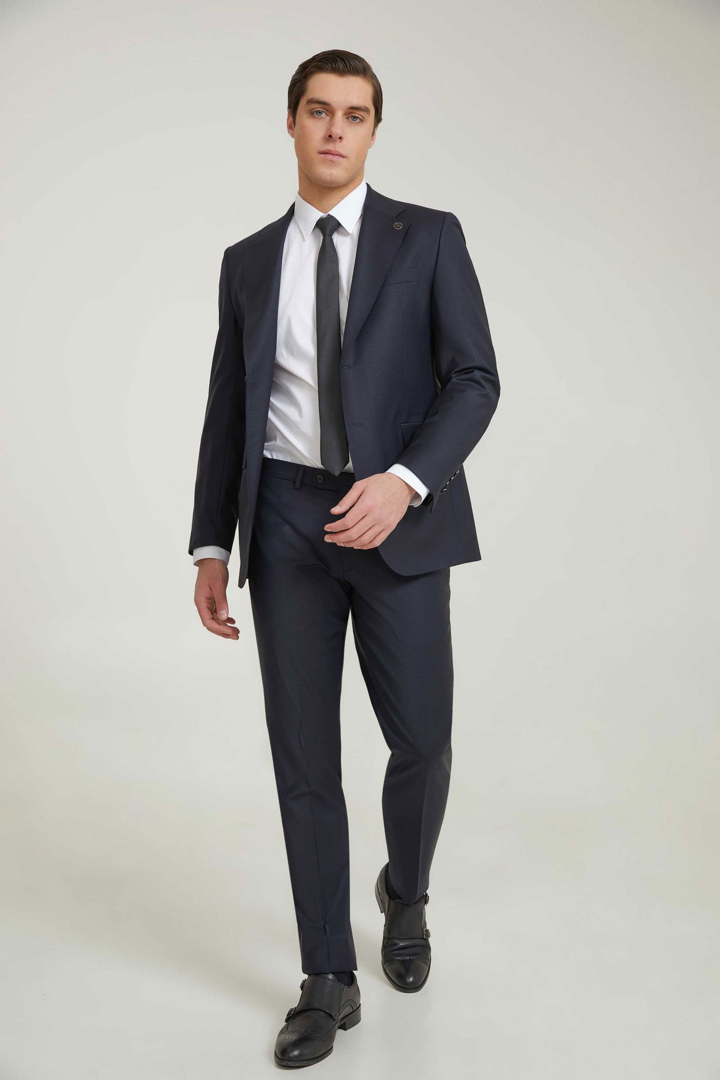 Damat Regular Fit Lacivert Düz Takim Elbise