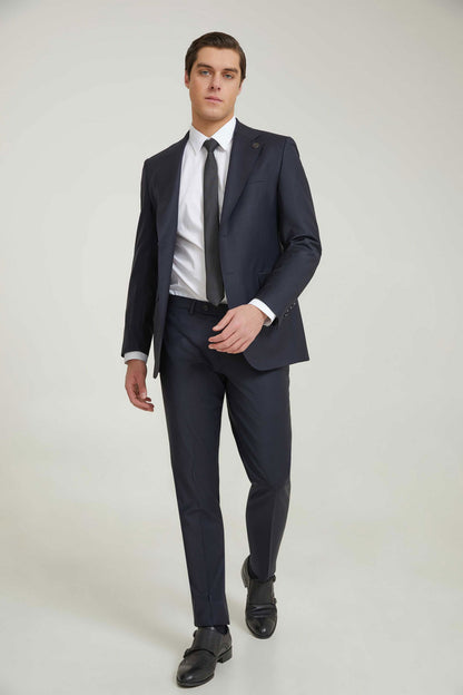 Damat Regular Fit Lacivert Düz Takim Elbise