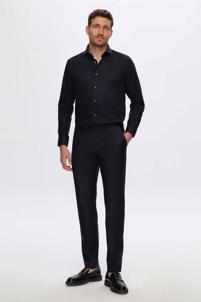 Damat Lacivert Kumaş Pantolon