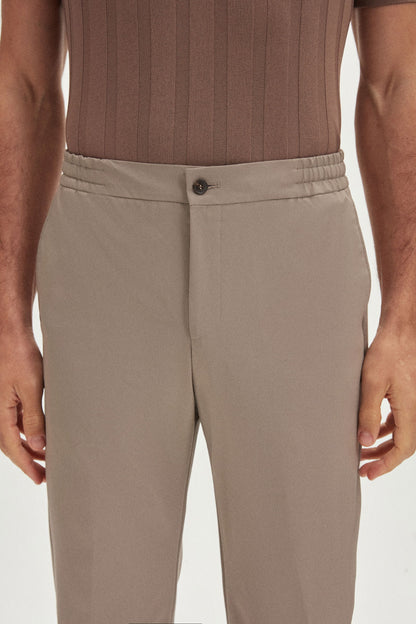 Damat Relaxed Fit Vizon Düz Kumaş Pantolon
