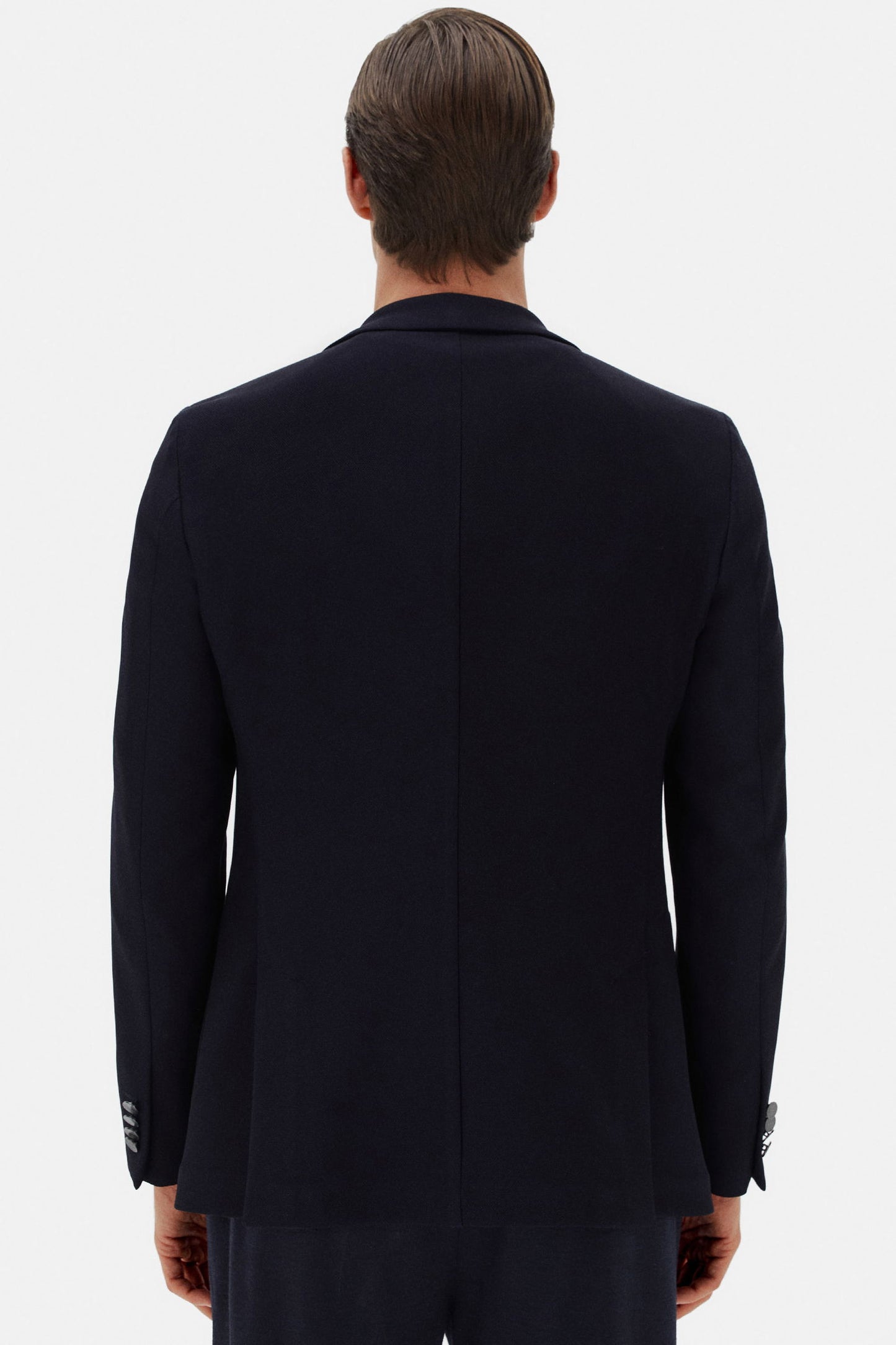 Tween Slim Fit Lacivert Diyogonal Kumaş Ceket