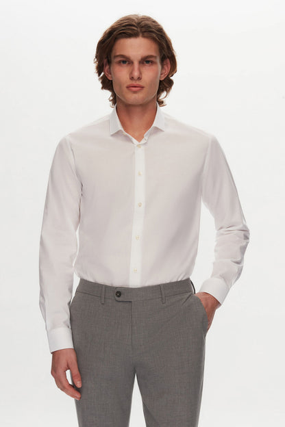 Tween Slim Fit Beyaz Travel Gömlek