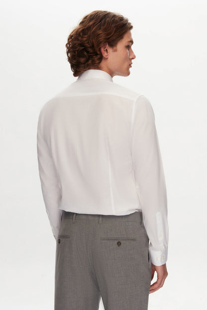 Tween Slim Fit Beyaz Travel Gömlek