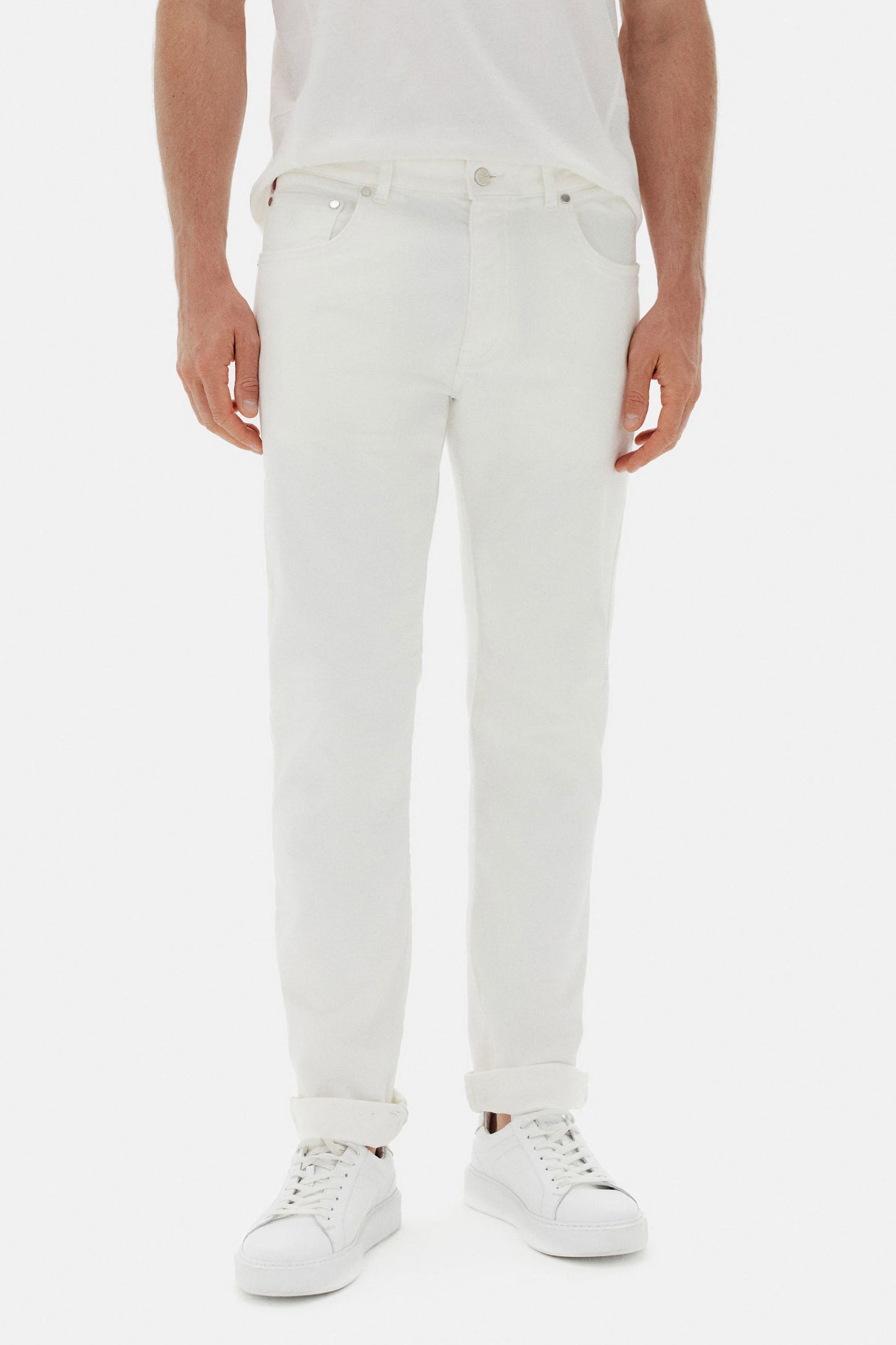 Damat Slim Fit Ekru Denim Pantolon