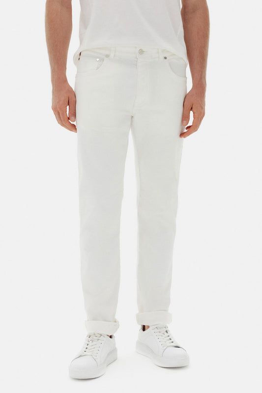Damat Slim Fit Ekru Denim Pantolon