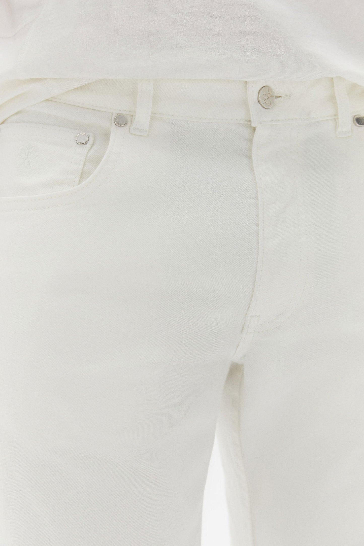 Damat Slim Fit Ekru Denim Pantolon
