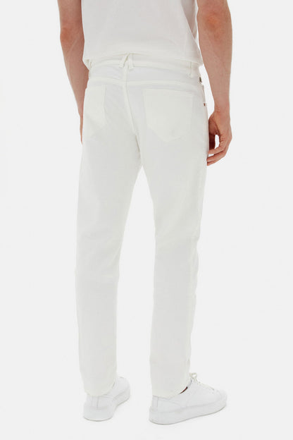 Damat Slim Fit Ekru Denim Pantolon