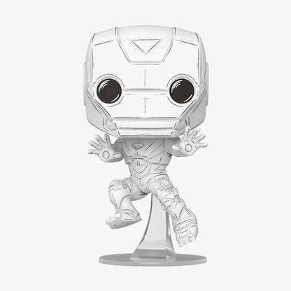 Funko Pop! Marvel: Marvel Sketched - Iron Man Unisex Renkli Figür