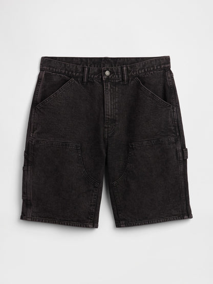 Siyah 9 Denim Carpenter Şort