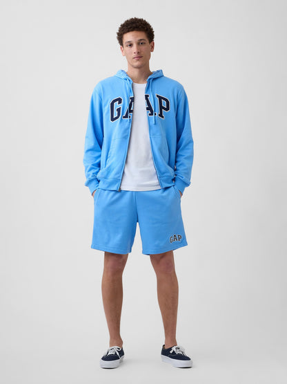 Açık Mavi Relaxed Gap Logo Fransız Havlu Kumaş Fermuarlı Sweatshirt