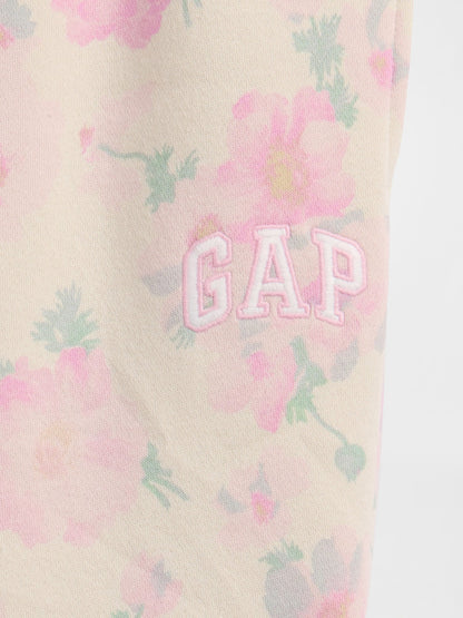 Kırık Beyaz Relaxed Gap Logo Fransız Havlu Kumaş Jogger Eşofman Altı