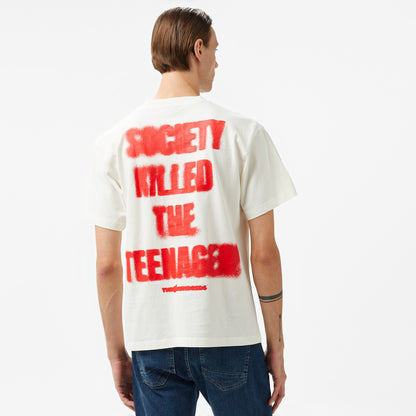 The Hundreds Society Kills Erkek Beyaz T-shirt